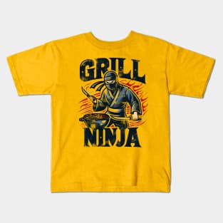 Grill Ninja T-shirt – Black Belt BBQ Kids T-Shirt